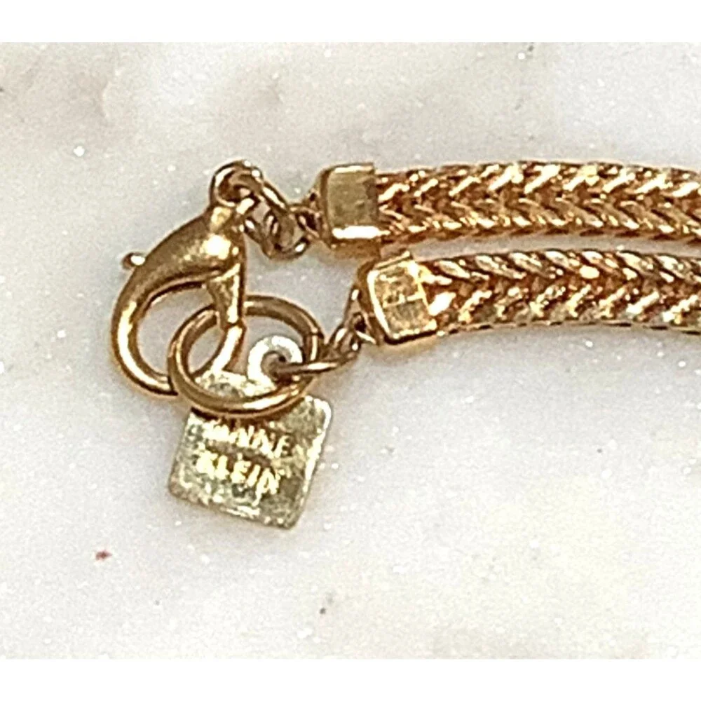 Vintage Anne Klein Necklace Heavy Foxtail Chain Long 24